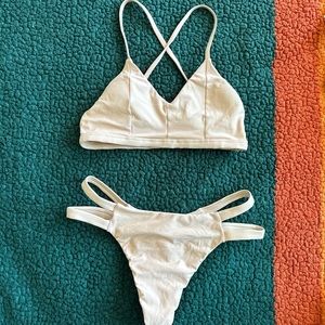 Crème pink bikini set